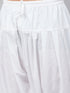 Men's White Cotton Blend Pathani Suit Set